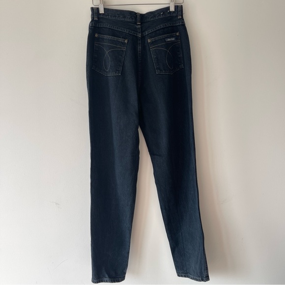 Vintage Calvin Klein jeans 90's black 28 tapered mom high rise y2k denim casual - Picture 2 of 9